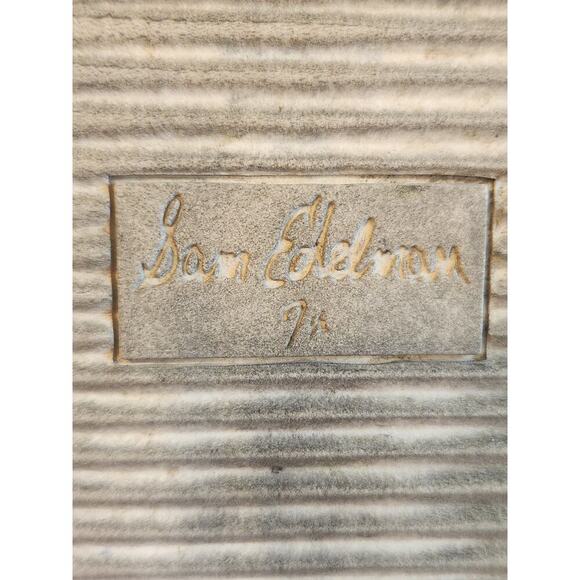 Sam Edelman Ashie Floral fabric leather slingback wedge sandal sz 7.5 shoes - Picture 7 of 15